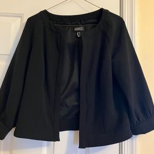 Black Collarless Blazer